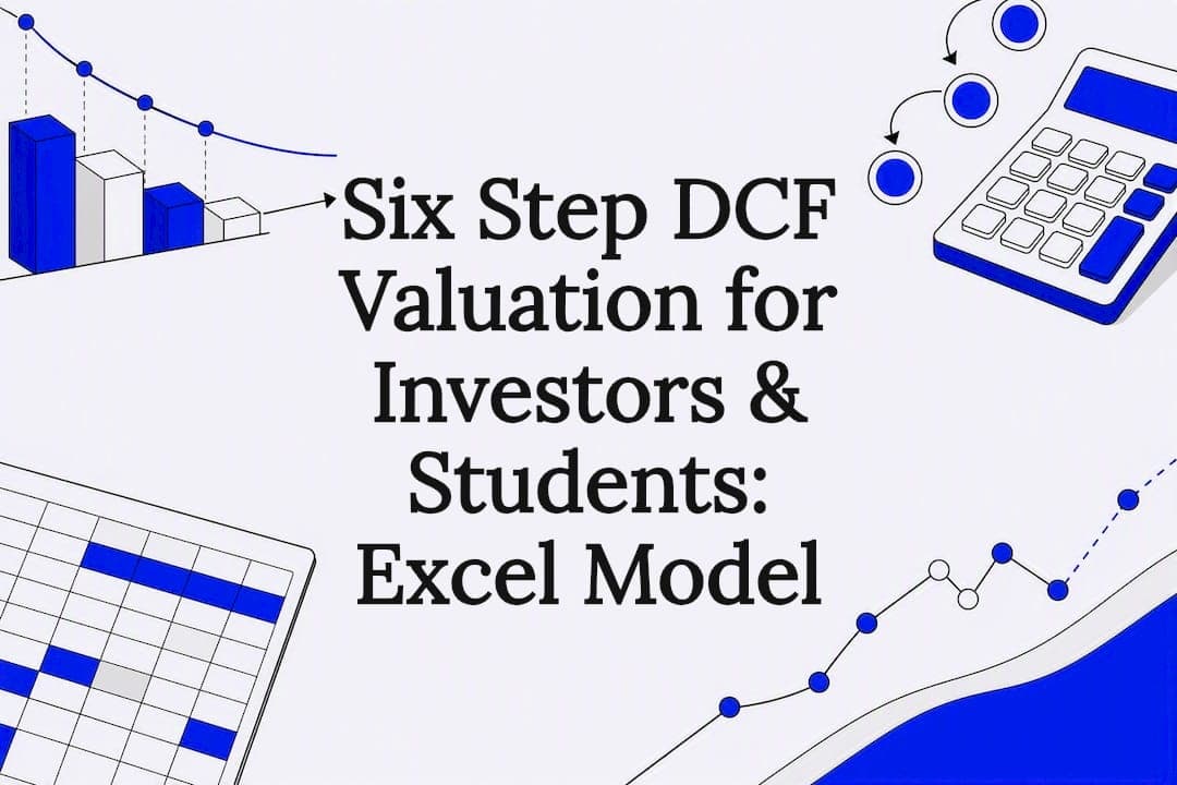 Six Step DCF Valuation for Investors & Students: Excel Model